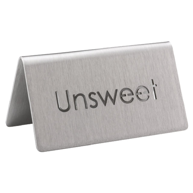 Service Ideas 1C-BF-UNSWEET-MOD Beverage ID Tent "Unsweet" 1-1/2"H X 3"W