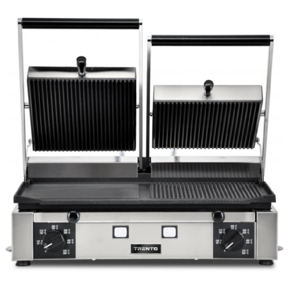 Omcan 11380 (PG-IT-0737) Trento Sandwich Grill Double 10" X 19" Grill Surface