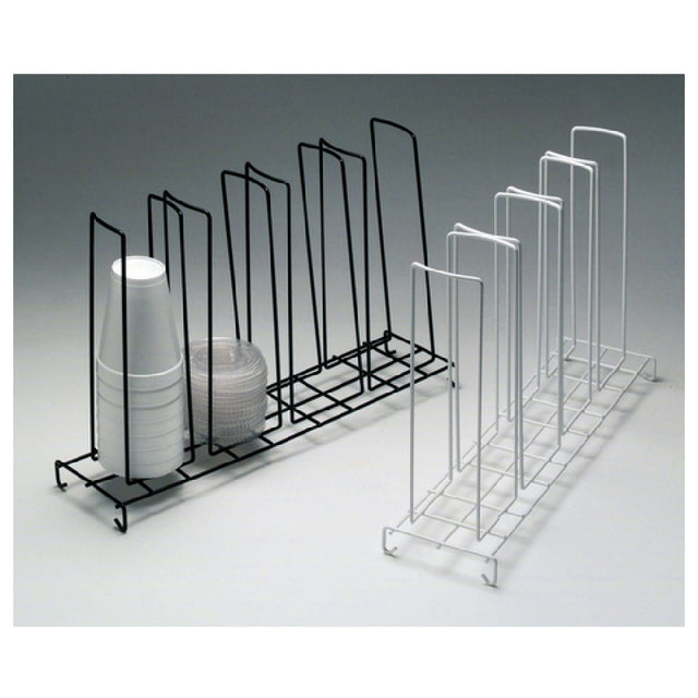 Hubert 34993 - Cup & Lid Dispenser/Rack, 4-compartment, 18-1/2" X 4-3/4" X 12"H