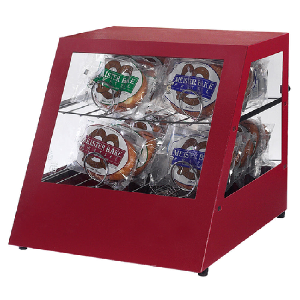Gold Medal 5516 - Slanted-Front Pretzel Warmer, Holds 18 Pretzels On Racks With Additional Space On The Bottom