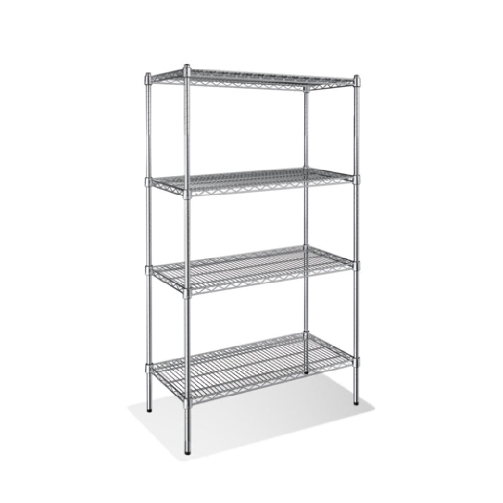 Steel Works Stainless SW2124C-4 Heavy Duty Wire Shelving Unit 4-tier 21"x 24"