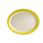 CAC China R-12NR-Y Rainbow Platter 9-1/2"L X 7-1/4"W X 1-1/4"H Oval