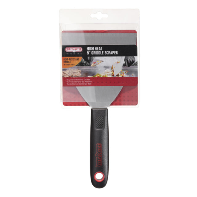 Chef Master 90262 Griddle Scraper High Heat Handle 5"