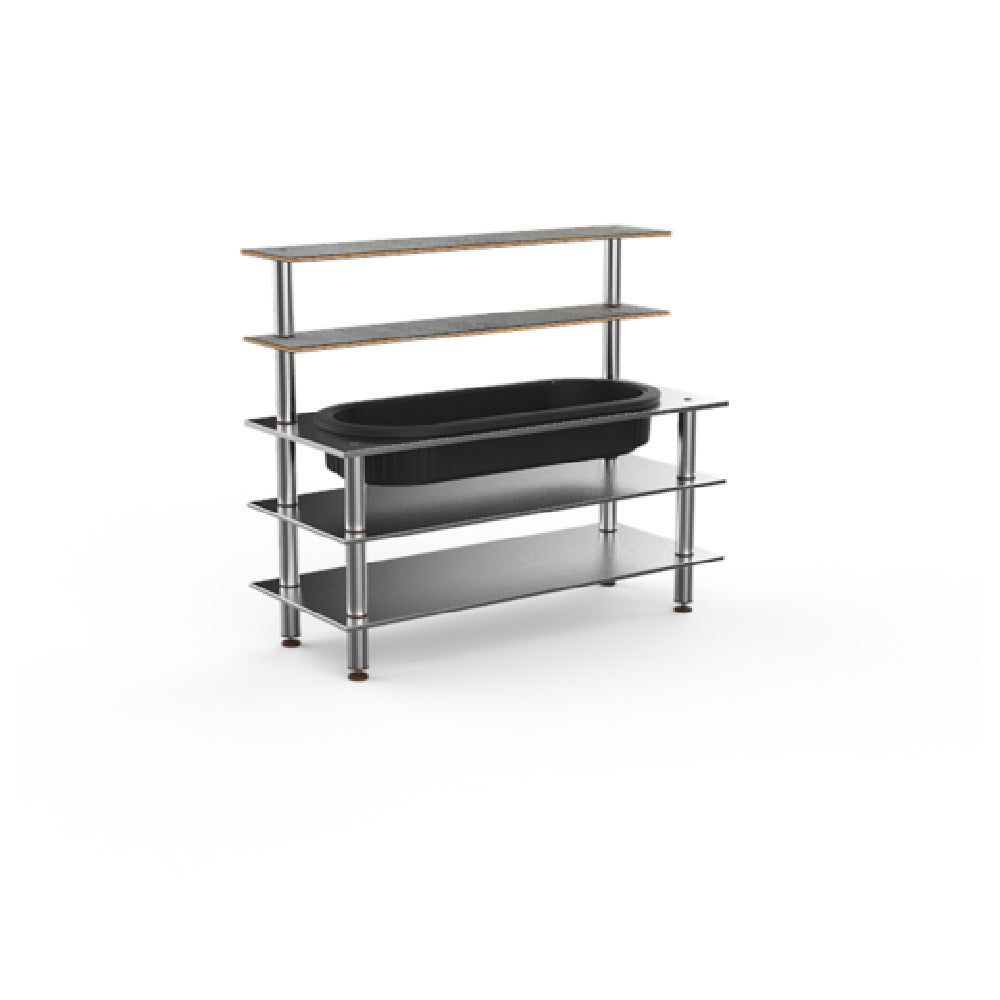 Steelite MGCMLC03GSXF Mogogo Buffet Solutions Modular Pro Back Bar 5-tier 71" X 29-1/2" X 60-1/2"