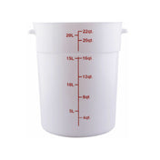 Hubert 29A-062 - Kratos® CenPro Round Food Storage Container, 20 Qt. Capacity, White