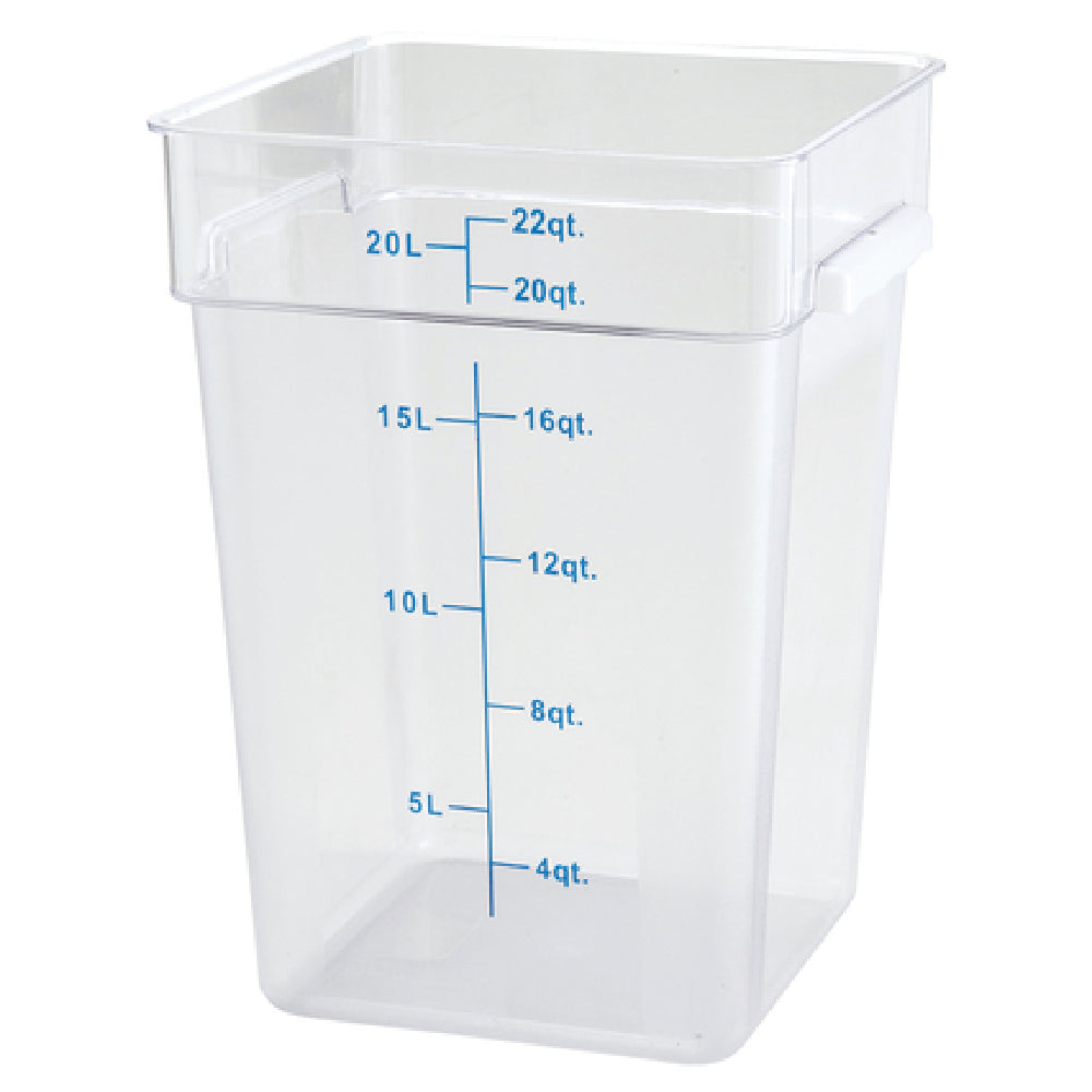 Winco PCSC-22C Storage Container 22 Qt. 11-1/8" X 12-5/8" X 15-3/4"H