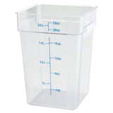 Winco PCSC-22C Storage Container 22 Qt. 11-1/8" X 12-5/8" X 15-3/4"H