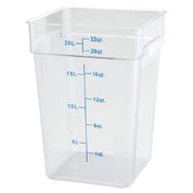Winco PCSC-22C Storage Container 22 Qt. 11-1/8" X 12-5/8" X 15-3/4"H