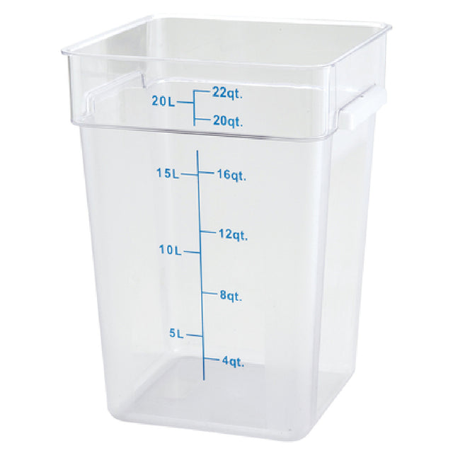 Winco PCSC-22C Storage Container 22 Qt. 11-1/8" X 12-5/8" X 15-3/4"H