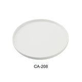 Yanco CA-208 Cambria Dinner Plate 8" Dia. X 1"H Porcelain With Aluminum