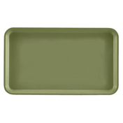 A rectangular olive green high-impact fiberglass Camtray with raised edges. The tray features a smooth surface and rounded corners, shown from a top-down perspective on a plain white background. NSF certified for quality and durability.