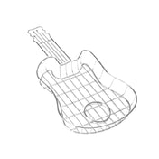 GET Enterprises 4-81929 Clipper Mill Guitar Basket 16" X 8-1/2" X 1-1/2" With (1) 3" Dia. Condiment Cup Holder
