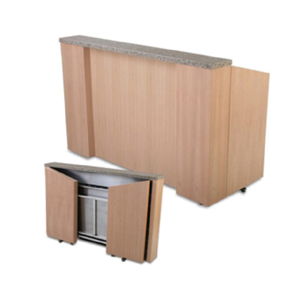 Forbes Industries 5806-TREND Slim Fold Mobile Bar 72"L X 31"W X 46-1/2"H Wood Veneer Body