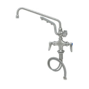 T&S Brass S-0201-U12 UltraRinse Stainless Steel Single Hole Deck Mount Mixing Faucet