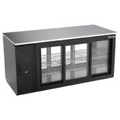 Victory VBB72HC-F-GS-PT-B - Pass-Thru Back Bar Refrigerator, Food Rated, Three-section