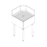 Perlick TS90TC TS Series Underbar Corner Angle Filler Inside Full Corner 90° Angle