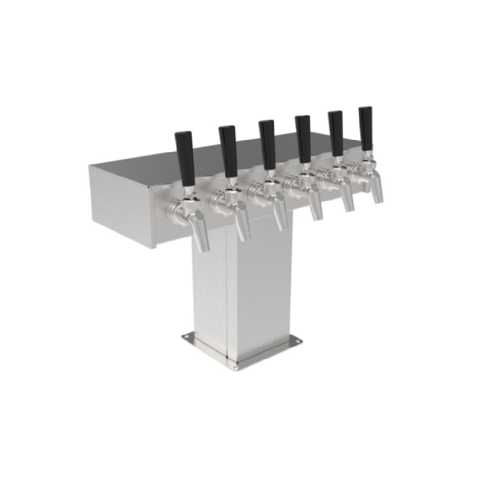 Perlick 4006-6BPC Tee Draft Beer Tower Countertop 17-3/8"W X 12-15/16"H