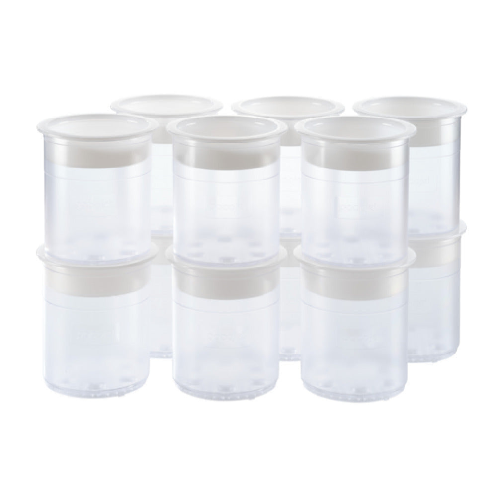 Pacojet USA 139162-E00-00 Synthetic Pacotizing® Beakers With Lids (set Of 12)