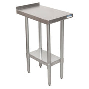 BK Resources VFTS-1524 Filler Table 15"W X 24"D X 36-1/4"H 18/430 Stainless Steel Top