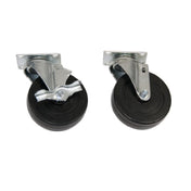 Klinger's Trading 3FLAT-BR Swivel Plate Caster With Brake 3" X 1-1/4" Hard Rubber Wheel