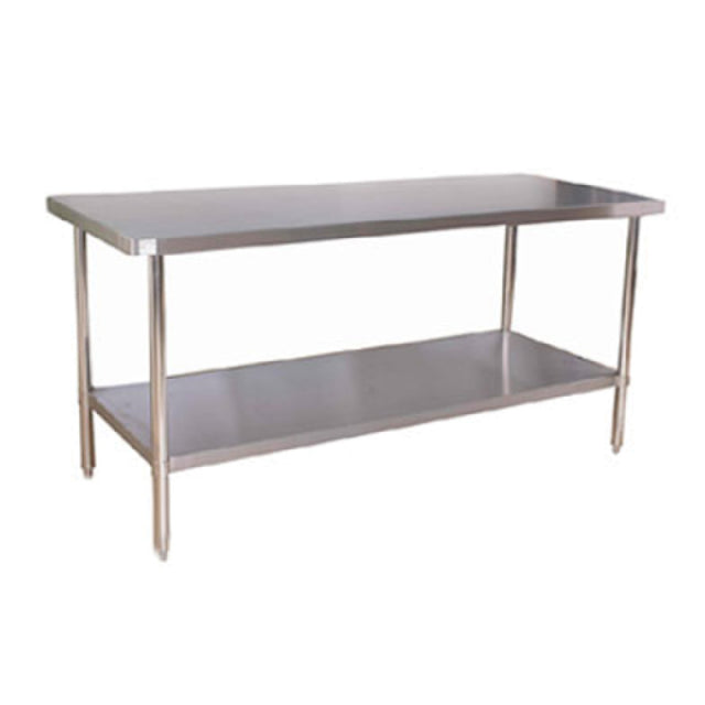 Klinger's Trading AST3072 Work Table 72"W X 30"D X 36"H 18/430 Stainless Steel Top