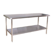 Klinger's Trading AST1872 Work Table 72"W X 18"D X 36"H 18/430 Stainless Steel Top