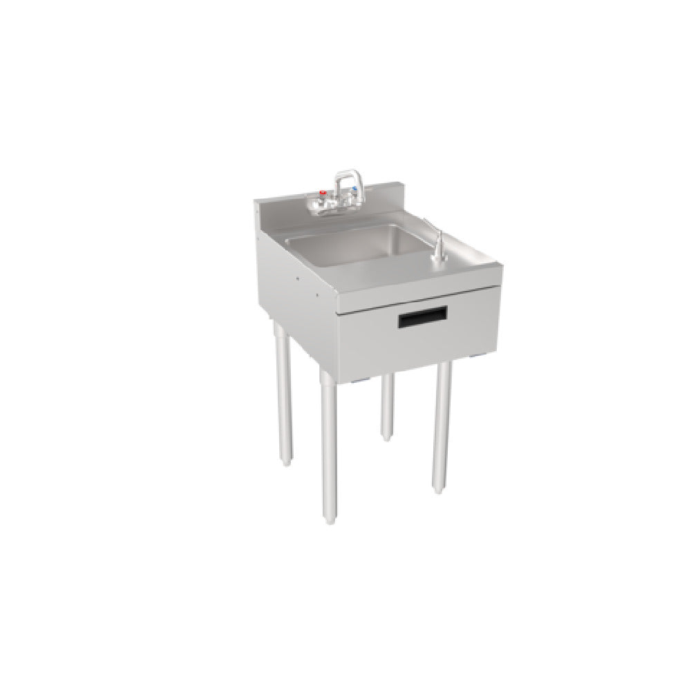 Krowne 18-18ST Silver Series Hand Sink With Soap And Towel 18" W X 22.5" D 10"D X 14"W X 9.5"H Bowl Size
