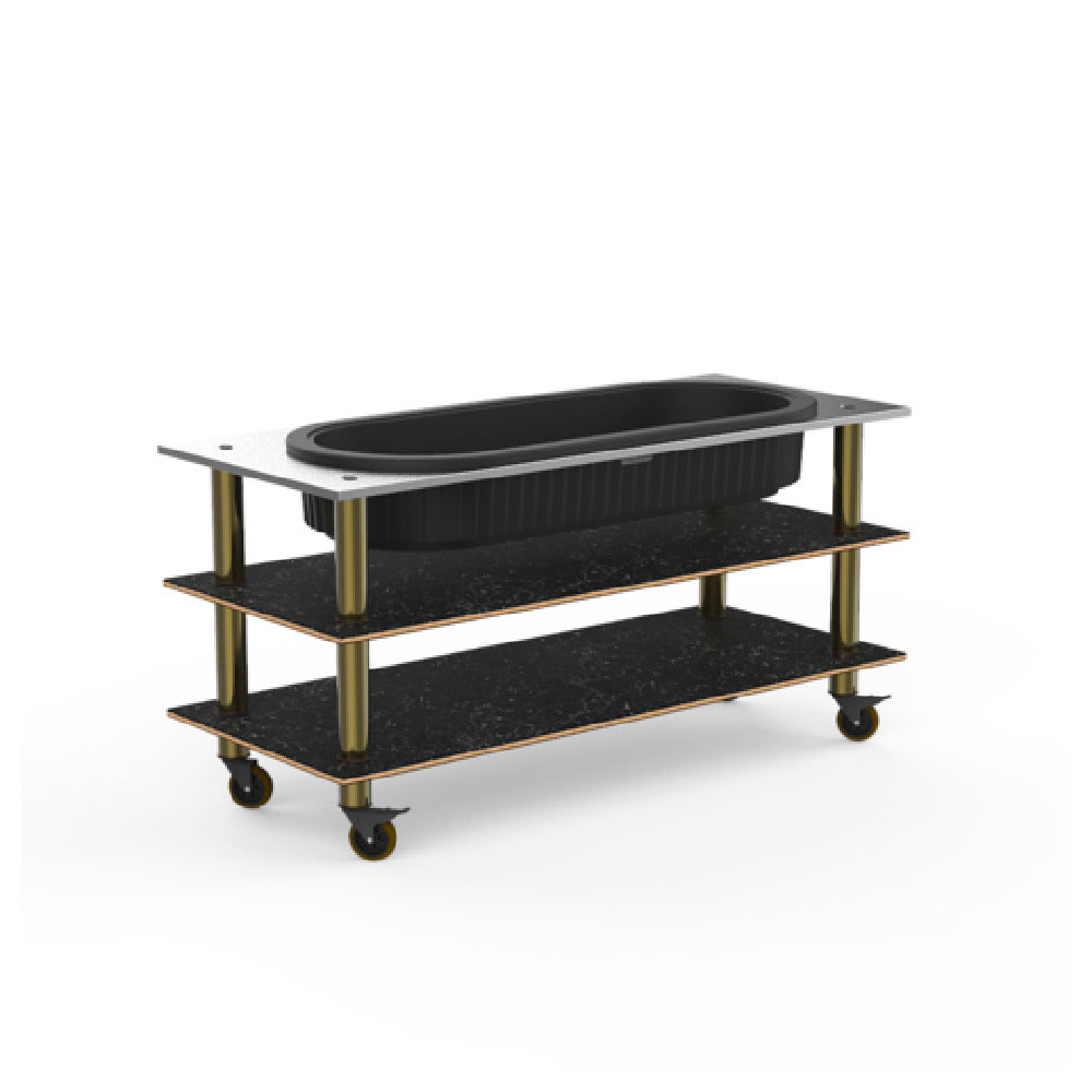 Steelite MGCMLE03MBXW Mogogo Buffet Solutions Modular Salad Bar Unit 3-tier 71" X 29-1/2" X 35"H