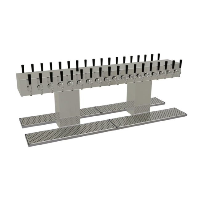 Glastender DT-36-MFR Double-Sided Draft Dispensing Tower Countertop (36) Stainless Steel Faucets (handles Not Included)