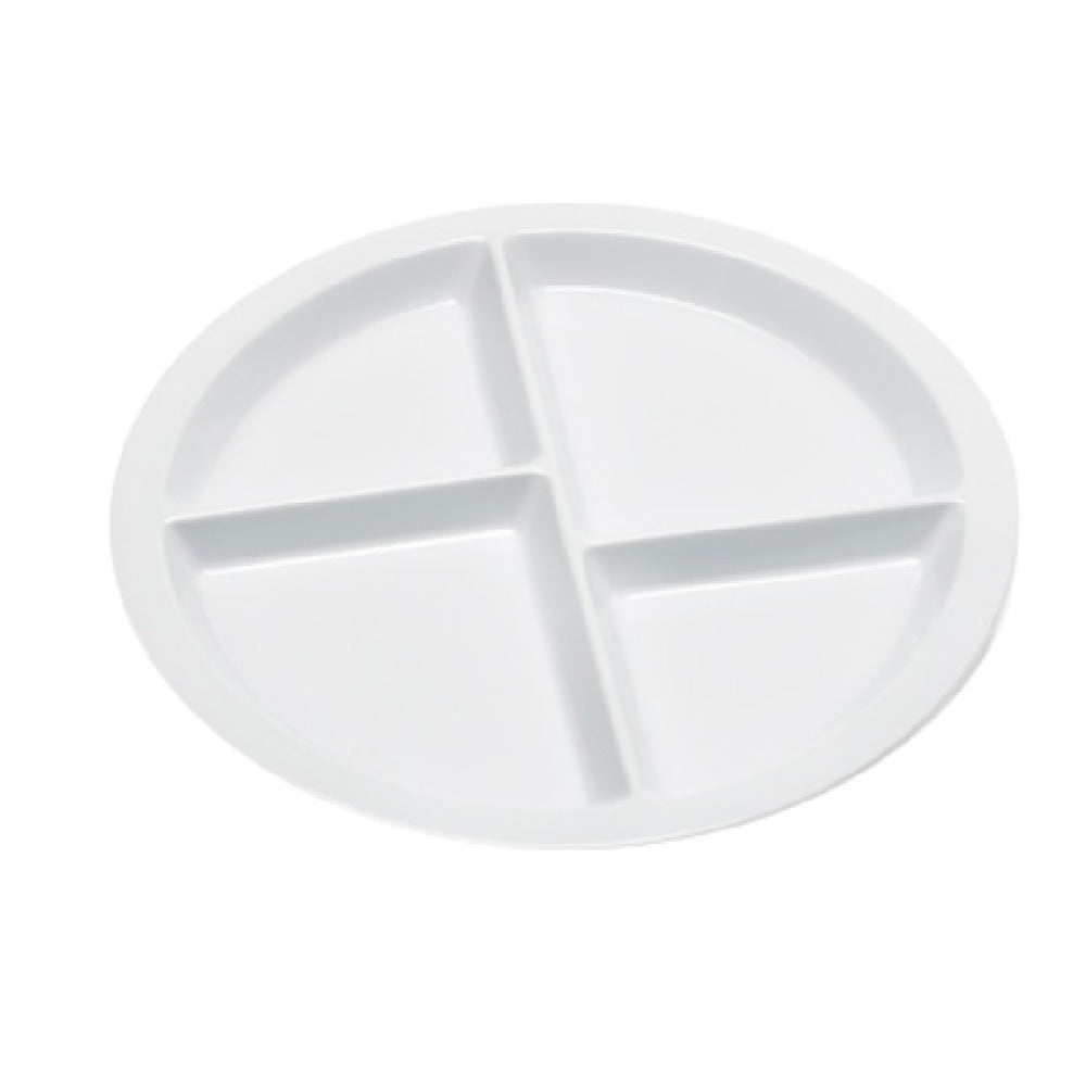 GET Enterprises CP-534-W SuperMel™ Plate 10" Dia. 4-compartment