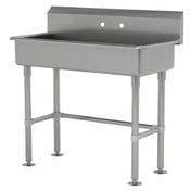 Advance Tabco FC-FM-1-ADA Service Sink Splash Mount Faucet Provision With Stainless Steel Legs And Flanged Feet