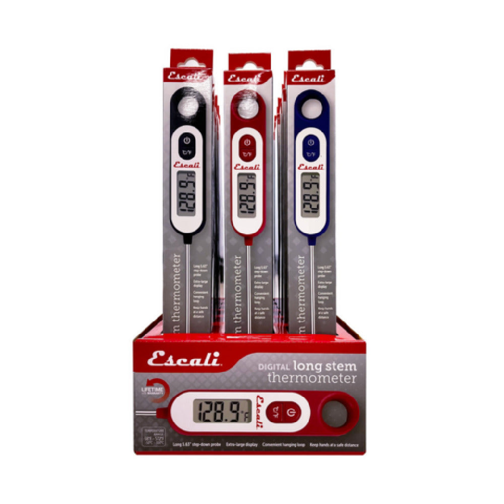 CFS Brands THDGLSPK18 San Jamar Escali Digital Long Stem Thermometer 5.6" Probe