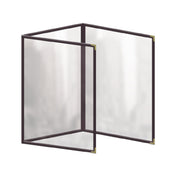 Risch TET 8.5X11 Deluxe Clear Sewn Menu Cover 8-1/2" X 11" Triple Fold-out