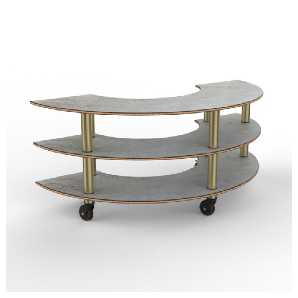 Steelite MGCMSX01GBXH - Modular Creative Curved Unit Grey Brushed Brass Hea, 81.5" X 41.0" X 35.0"