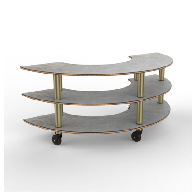 Steelite MGCMSX01GBXH - Modular Creative Curved Unit Grey Brushed Brass Hea, 81.5" X 41.0" X 35.0"