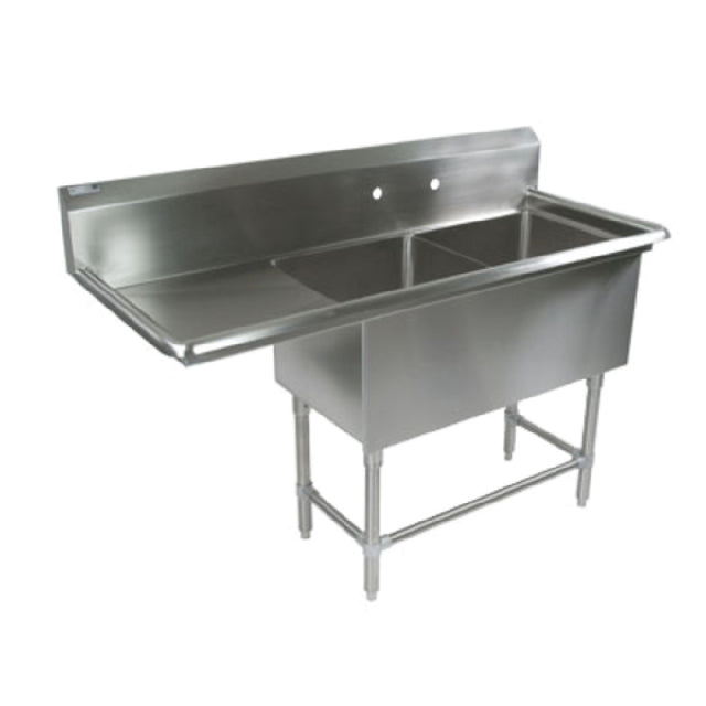 John Boos 42PB18-1D24L Pro-Bowl Sink 2-compartment 64-3/16"W X 23-1/2"D X 44-1/16"H Overall Size