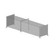Premier Metal & Glass TM2N 1Guard™ Fixed Full-Service Sneeze Guard Single Sided Guard With Top Shelf