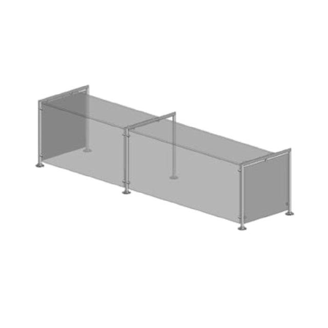 Premier Metal & Glass TM2N 1Guard™ Fixed Full-Service Sneeze Guard Single Sided Guard With Top Shelf