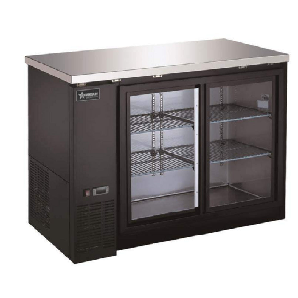 Omcan USA 51058 - (BB-CN-0012-GY) Refrigerated Back Bar Cooler, Reach-in, Two-section
