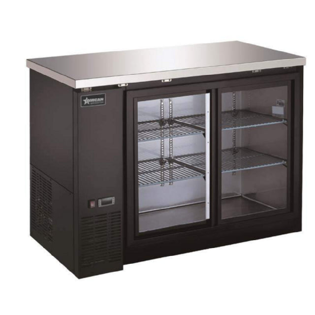 Omcan USA 51058 - (BB-CN-0012-GY) Refrigerated Back Bar Cooler, Reach-in, Two-section