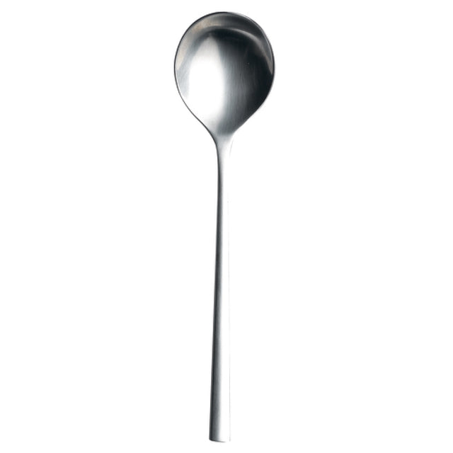 Arc Cardinal MB337 Sola Living Satin Soup Spoon (L:7.125'' X W:2.9'') 18/10 Stainless Steel