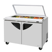 Turbo Air TST-48SD-N-GL Super Deluxe Sandwich/Salad Unit With Glass Lid Two-section