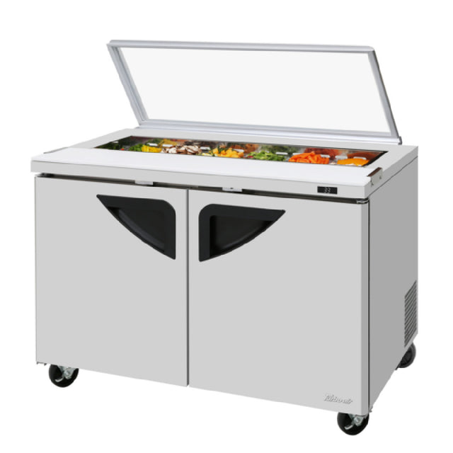 Turbo Air TST-48SD-N-GL Super Deluxe Sandwich/Salad Unit With Glass Lid Two-section