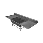 John Boos 3PB14314-2D18 Pro-Bowl Platter Sink 3-compartment 81-1/4"W X 36-1/2"D X 43"H Overall Size