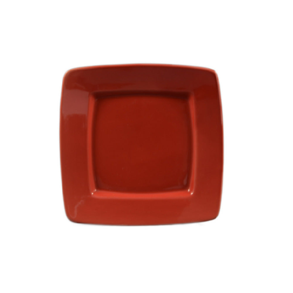CAC China R-S6Q-R Clinton Plate 6-7/8"L X 6-7/8"W X 1/2"H Square In Square
