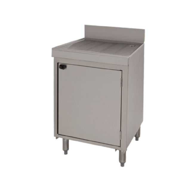 Advance Tabco CRD-4BMD Underbar Basics™ Drainboard Cabinet Base With Mid-shelf & (2) Doors