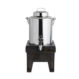 Steelite DW055MLWDAG Milk Dispenser 5-1/2 Qt. With Ice Sleeve Fusion Base Ash Grey