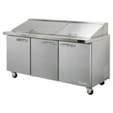 Blue Air BLMT72-HC - Mega Top Sandwich Prep Table, Three-section, 72-3/8"W