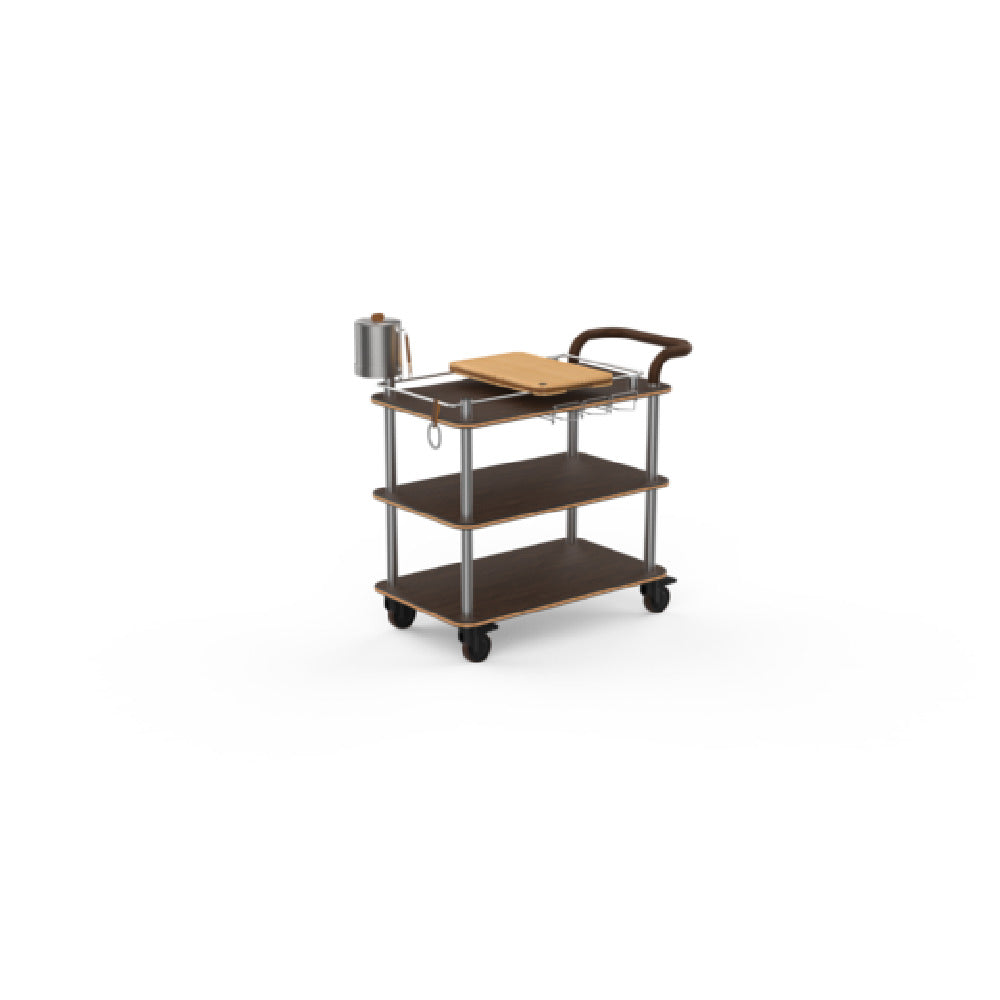 Steelite MGCRNX03WSXX Mogogo Buffet Solutions Roll'n Mixology Service Cart 41-1/2" X 21" X 40-1/2"H