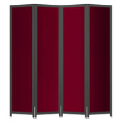 Forbes Industries 7850 Loft Series Mobile Partition (Essentials) 72-1/2"L X 1"W X 78"H Open